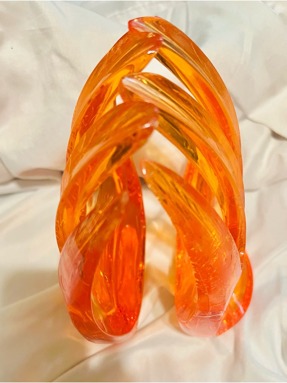 Vintage Salad Hand Tongs acrylic Forks